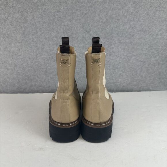 Sam Edelman Laguna Chelsea Boots Womens Size 9.5 Beige Leather WP‎ Pull On Shoes - Picture 10 of 14